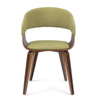 Silla de comedor individual de madera curvada de mediados de siglo - 20.5 an. x 21.7 prof. x 30.9 al.