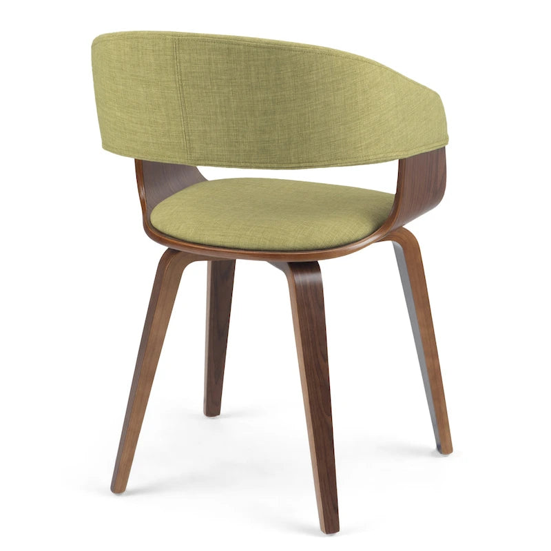 Silla de comedor individual de madera curvada de mediados de siglo - 20.5 an. x 21.7 prof. x 30.9 al.