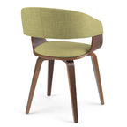 Silla de comedor individual de madera curvada de mediados de siglo - 20.5 an. x 21.7 prof. x 30.9 al.