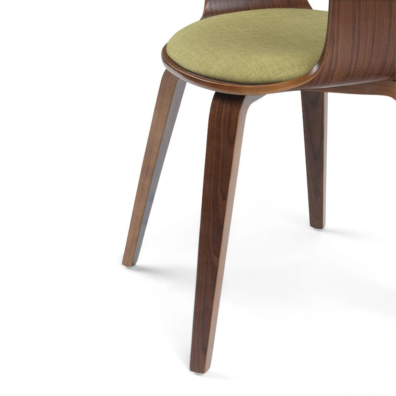 Silla de comedor individual de madera curvada de mediados de siglo - 20.5 an. x 21.7 prof. x 30.9 al.