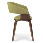 Silla de comedor individual de madera curvada de mediados de siglo - 20.5 an. x 21.7 prof. x 30.9 al.