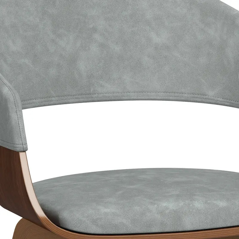 Silla de comedor individual de madera curvada de mediados de siglo - 20.5 an. x 21.7 prof. x 30.9 al.