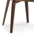 Silla de comedor individual de madera curvada de mediados de siglo - 20.5 an. x 21.7 prof. x 30.9 al.