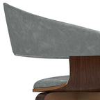 Silla de comedor individual de madera curvada de mediados de siglo - 20.5 an. x 21.7 prof. x 30.9 al.
