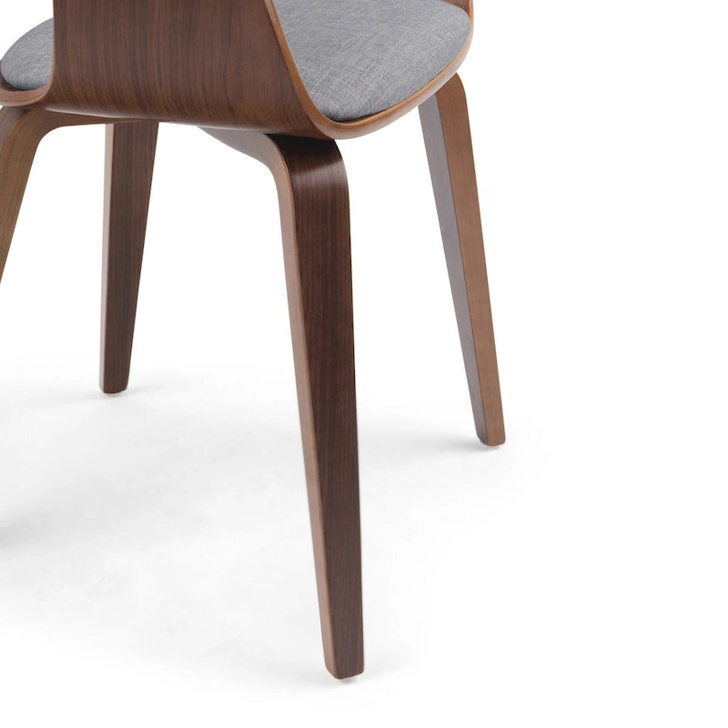 Silla de comedor individual de madera curvada de mediados de siglo - 20.5 an. x 21.7 prof. x 30.9 al.