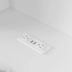 Cabecero de librería tamaño Queen con orificio para pasar cables y luces