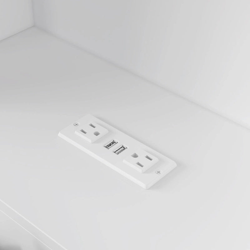Cabecero de librería tamaño Queen con orificio para pasar cables y luces