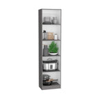 Juego de 3 libreros modulares de 4 estantes, blanco/multicolor/negro, montaje entre 3 personas