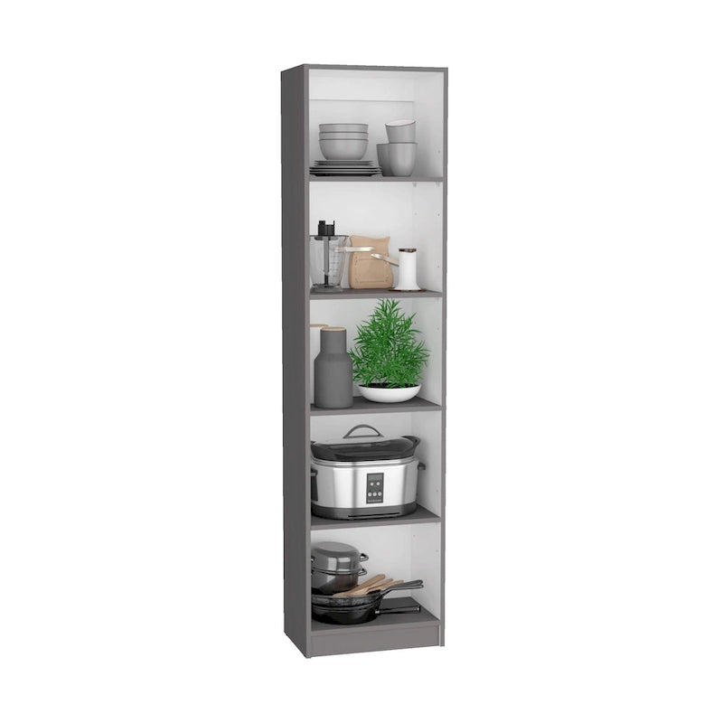 Juego de 3 libreros modulares de 4 estantes, blanco/multicolor/negro, montaje entre 3 personas