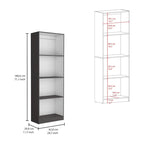 Juego de 3 libreros modulares de 4 estantes, blanco/multicolor/negro, montaje entre 3 personas