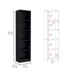 Juego de 3 libreros modulares de 4 estantes, blanco/multicolor/negro, montaje entre 3 personas