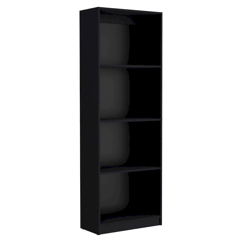 Juego de 3 libreros modulares de 4 estantes, blanco/multicolor/negro, montaje entre 3 personas