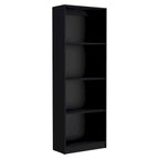 Juego de 3 libreros modulares de 4 estantes, blanco/multicolor/negro, montaje entre 3 personas