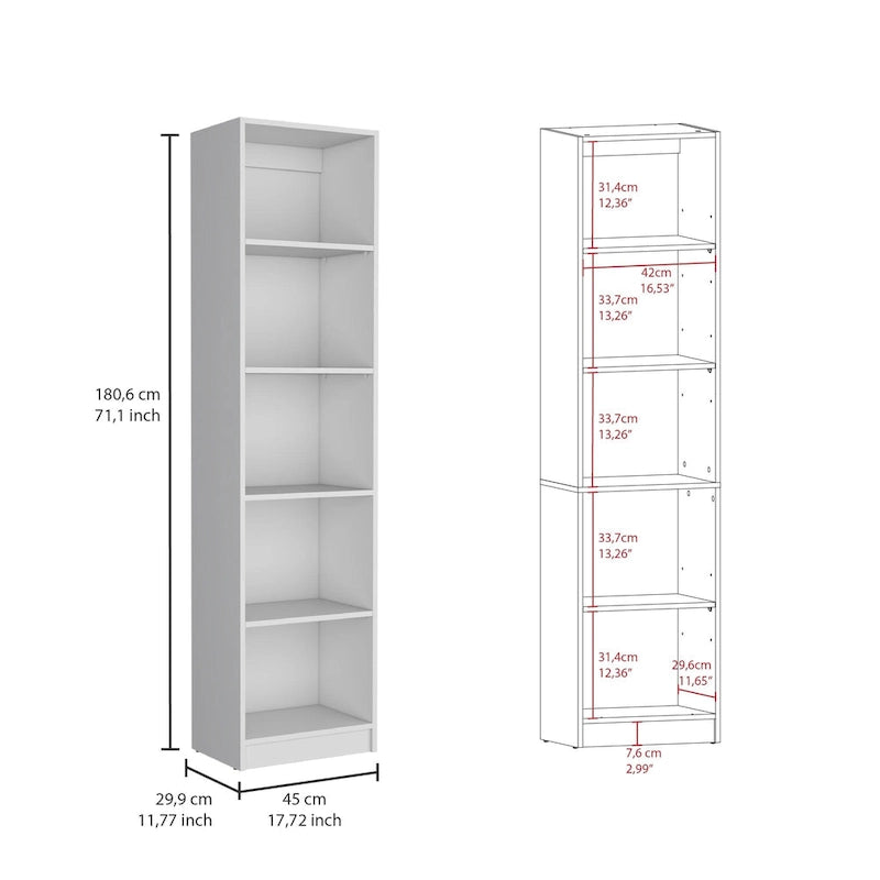 Juego de 3 libreros modulares de 4 estantes, blanco/multicolor/negro, montaje entre 3 personas