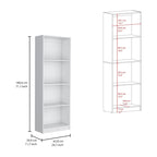 Juego de 3 libreros modulares de 4 estantes, blanco/multicolor/negro, montaje entre 3 personas