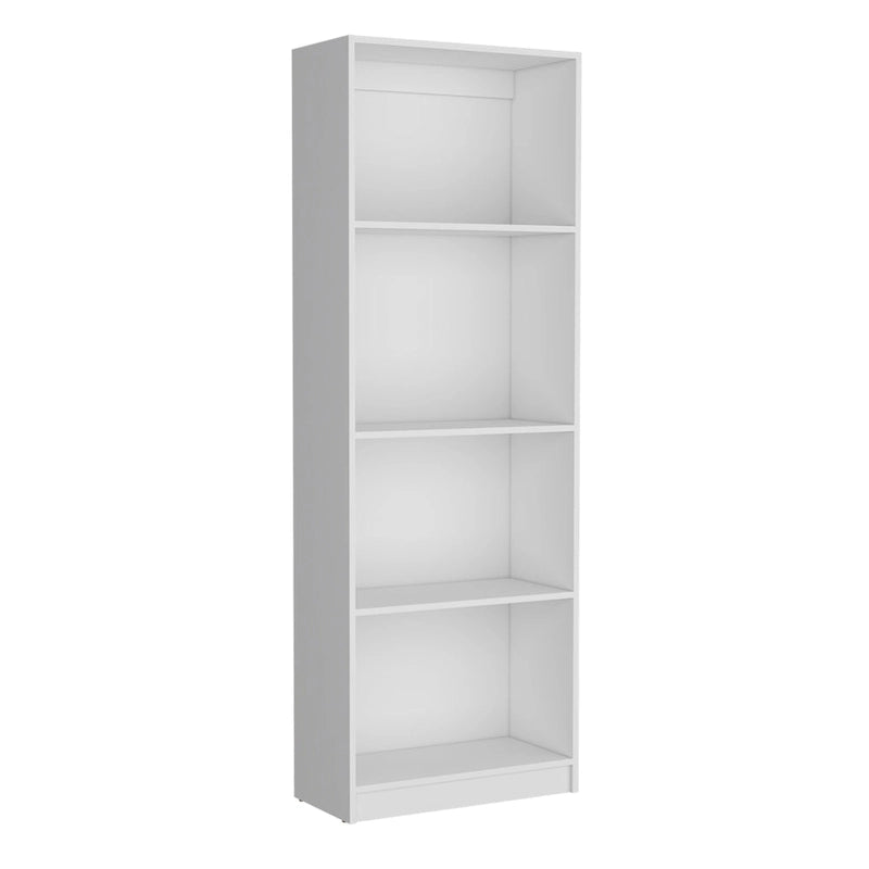 Juego de 3 libreros modulares de 4 estantes, blanco/multicolor/negro, montaje entre 3 personas