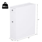 Mueble bajo con ruedas extraíble, blanco y estrecho, con cajones, de un solo uso