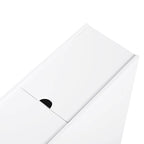 Mueble bajo con ruedas extraíble, blanco y estrecho, con cajones, de un solo uso