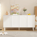Aparador con 4 puertas, mesa auxiliar tipo buffet - 63.2W