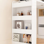 Tocador blanco Muebles multiusos Escritorio de esquina giratorio para el hogar