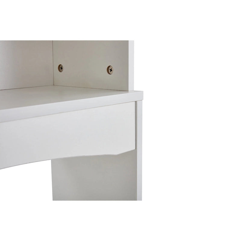 Armario de almacenamiento para encima del inodoro pintado de blanco con estantes ajustables
