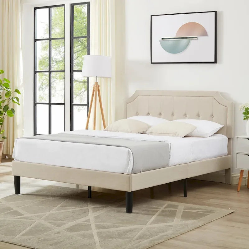 Estructuras de cama tapizadas con cabecero ajustable