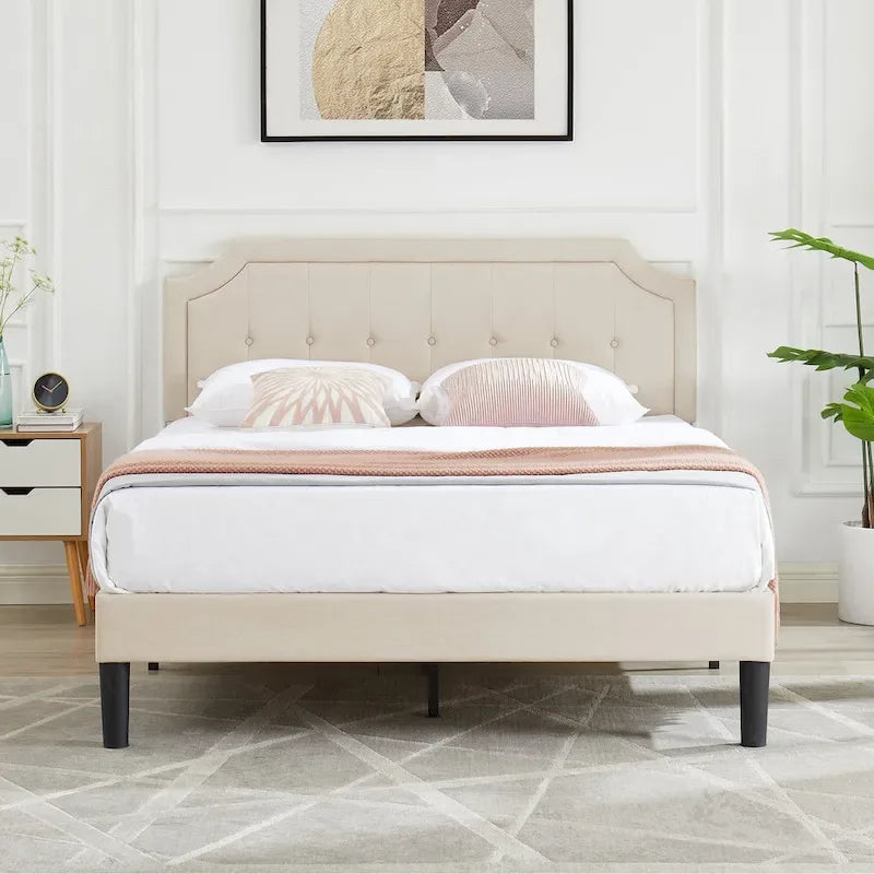 Estructuras de cama tapizadas con cabecero ajustable
