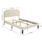 Estructuras de cama tapizadas con cabecero ajustable