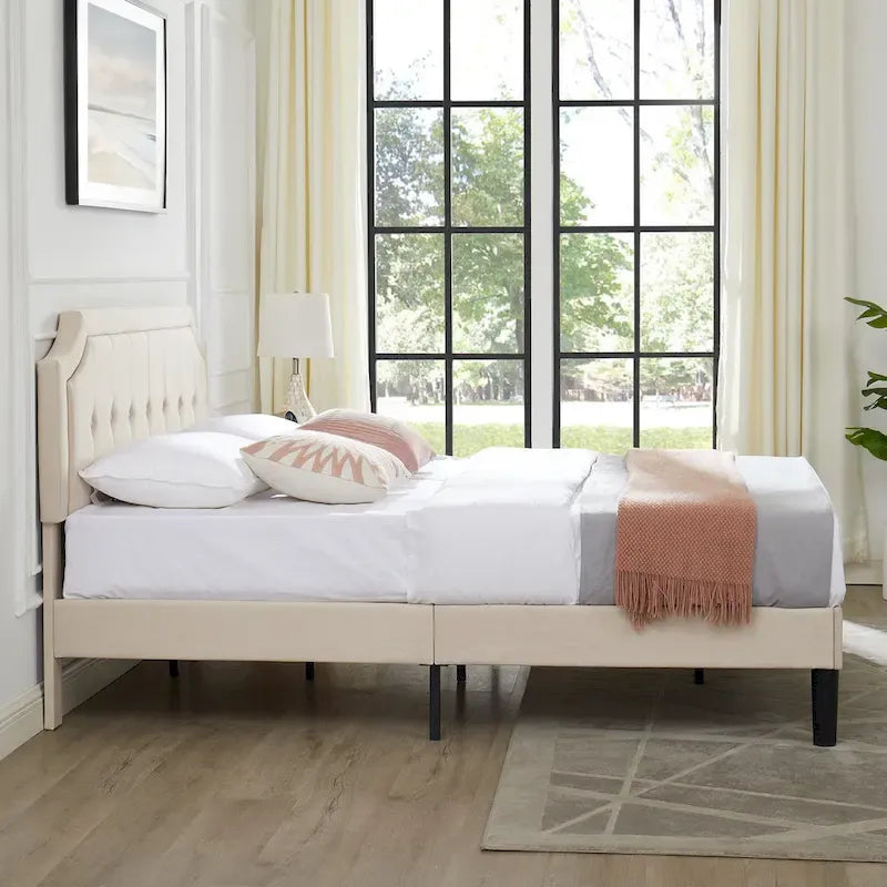 Estructuras de cama tapizadas con cabecero ajustable