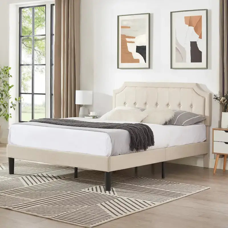 Estructuras de cama tapizadas con cabecero ajustable