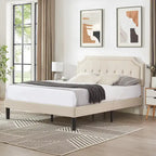 Estructuras de cama tapizadas con cabecero ajustable