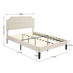 Estructuras de cama tapizadas con cabecero ajustable