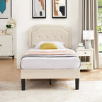 Estructuras de cama tapizadas con cabecero ajustable