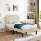 Estructuras de cama tapizadas con cabecero ajustable