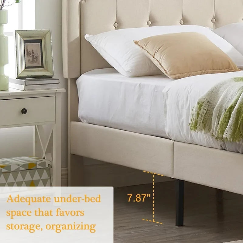 Estructuras de cama tapizadas con cabecero ajustable