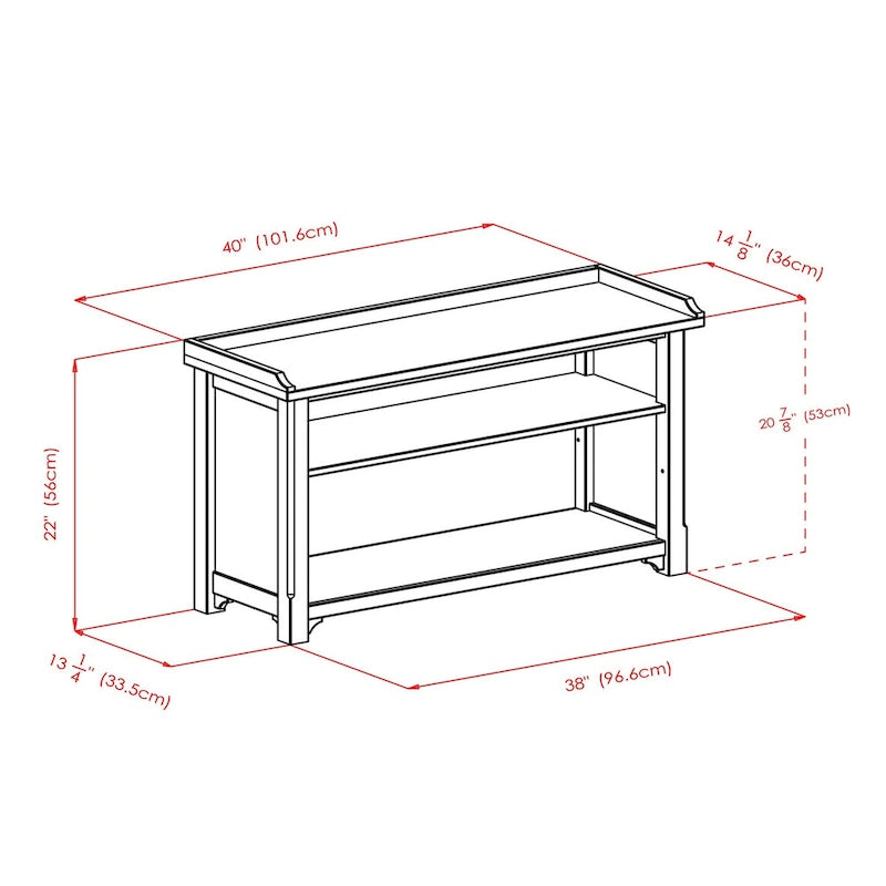 Banco de Almacenamiento Nogal y Negro con 3 Cestas Plegables, 1 Asiento