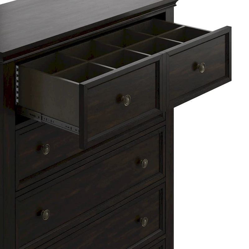 Cómoda modular de madera de 5 cajones