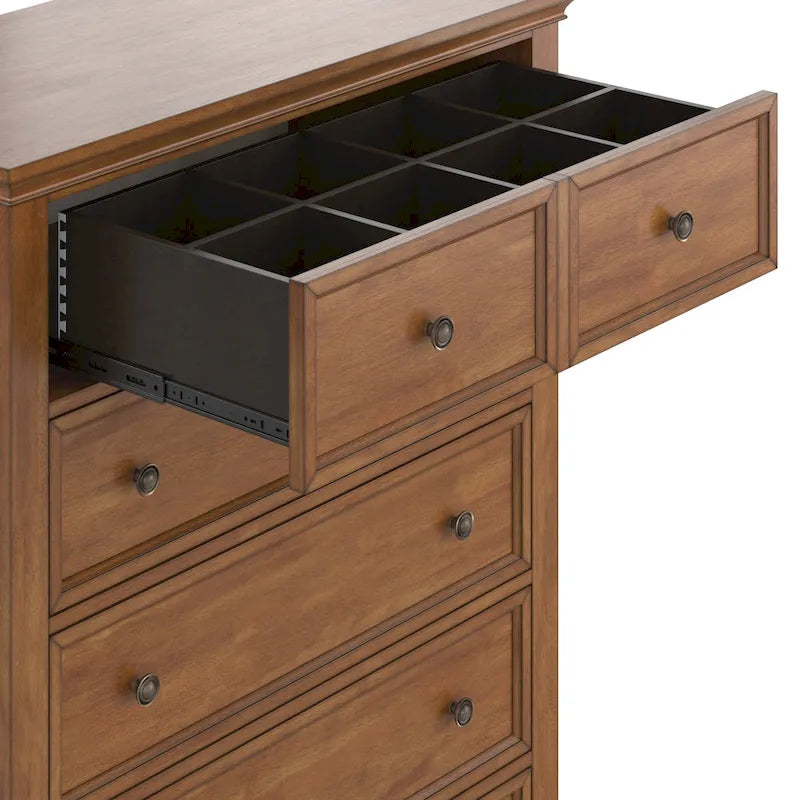 Cómoda modular de madera de 5 cajones