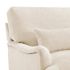 Sillón moderno tapizado, estructura de madera maciza con cojín lumbar, para sala de estar
