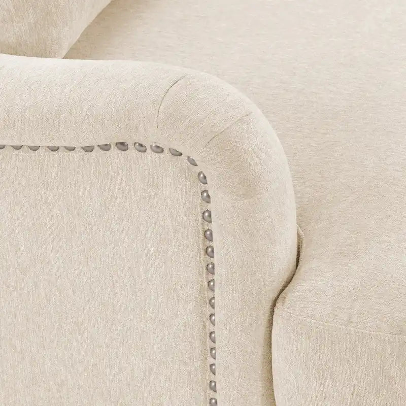 Sillón moderno tapizado, estructura de madera maciza con cojín lumbar, para sala de estar