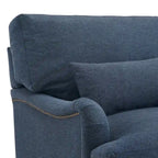 Sillón moderno tapizado, estructura de madera maciza con cojín lumbar, para sala de estar