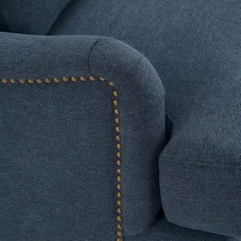 Sillón moderno tapizado, estructura de madera maciza con cojín lumbar, para sala de estar