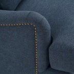 Sillón moderno tapizado, estructura de madera maciza con cojín lumbar, para sala de estar