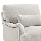 Sillón moderno tapizado, estructura de madera maciza con cojín lumbar, para sala de estar