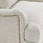Sillón moderno tapizado, estructura de madera maciza con cojín lumbar, para sala de estar