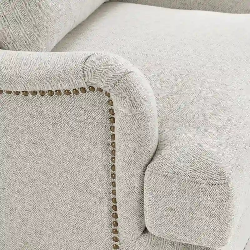 Sillón moderno tapizado, estructura de madera maciza con cojín lumbar, para sala de estar