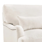 Sillón moderno tapizado, estructura de madera maciza con cojín lumbar, para sala de estar