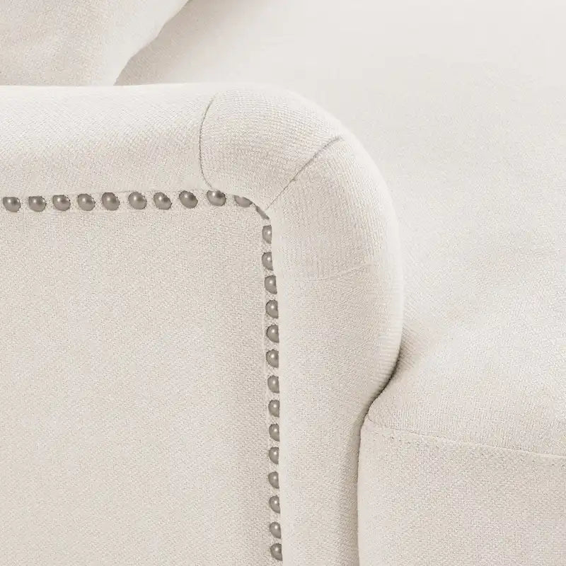Sillón moderno tapizado, estructura de madera maciza con cojín lumbar, para sala de estar