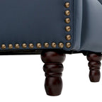 Sillón reclinable de cuero con respaldo pushback, cómodo para sala de estar