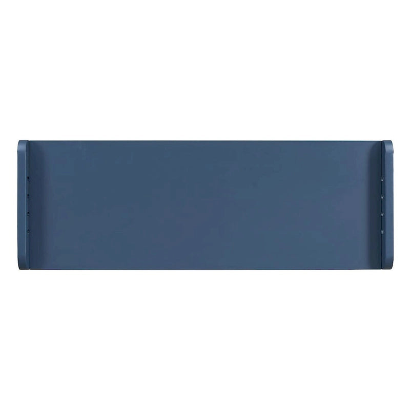 Banco de Almacenamiento con Cajones Blanco/Azul Marino/Espresso/Madera Natural – Asiento para 2 Personas